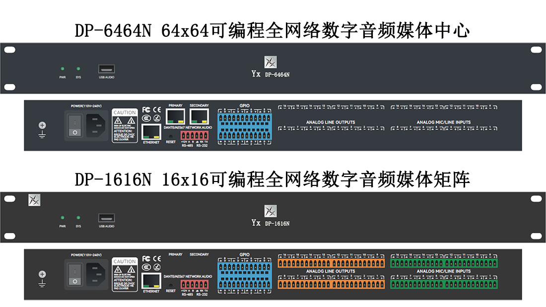 DP N系列可編程全網絡數字音頻媒體矩陣/應用于應急指揮中心
